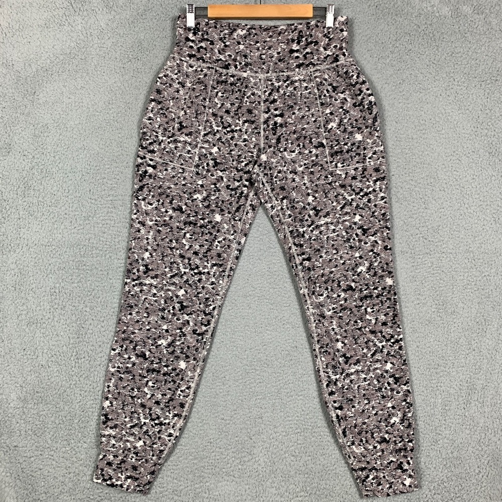 Athleta Salutation Jogger Womens Large Meadow Decadent Chocolate Textured Sporty